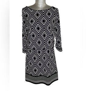 WHBM Purple & Black Dress Size Medium